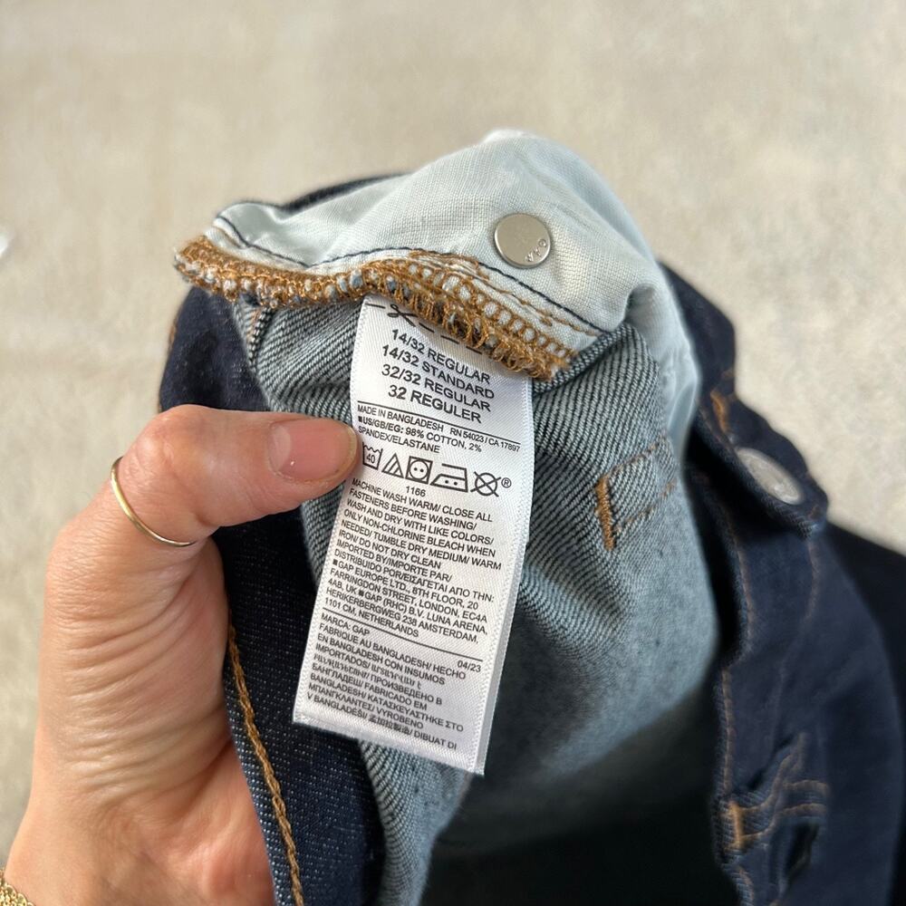 Gap Womens 70's Flare Dark Denim Jeans 14 Casual Cotton Preppy Teacher Business - Picture 6 of 7